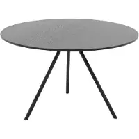Goossens Salontafel Bo rond, hout eiken zwart, modern design, 60 x 36 x 60 cm