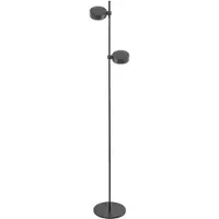 Zafferano - SUPER O, oplaadbare en dimbare zwarte LED-vloerlamp - 2 lichtmodules