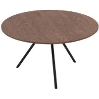 Goossens Salontafel Bo rond, hout eiken donker bruin, modern design, 60 x 36 x 60 cm