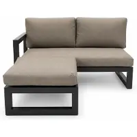 Vita Grosso 2-zits bank R+ hocker antraciet
