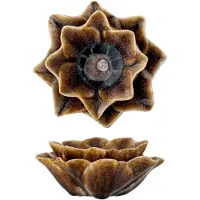Bloomingville Waxinelichthouder aardewerk bruin Dinah 12cm