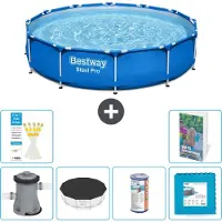 Bestway Steel Pro, ronde opblaasbare zwembad - 366x76 cm - 5-delig, model S254