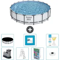 Bestway Steel Pro MAX, ronde opblaasbare zwembad - 549x122 cm - 6-delig, model S674