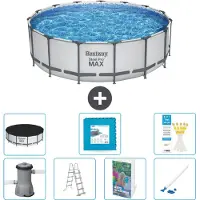 Bestway Steel Pro MAX, ronde opblaasbare zwembad - 488x122 cm - 6-delig, model S531