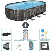 Bestway Power Steel Ovaal - 610x366x122 cm - 6-delig - Model S563