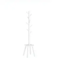 Vasagle - Kapstok - Kapstok Hout - Kapstok met 8 Haken - Met Opbergrek - 175,8 cm Hoog