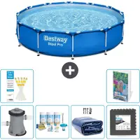Bestway Steel Pro, ronde opblaasbare zwembad - 366x76 cm - 5-delig, model S233