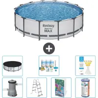 Bestway Steel Pro MAX, ronde opblaasbare zwembad - 427x122 cm - 6-delig, model S556