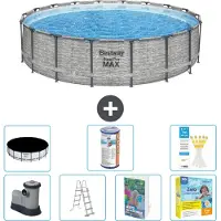 Bestway Steel Pro MAX, ronde opblaasbare zwembad - 549x122 cm - 6-delig, model S572