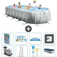 Intex Prism Frame Zwembad, Ovaal - 610x305x122 cm - 7-delig, model S581