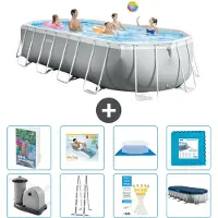 Intex Prism Frame Zwembad, Ovaal - 610x305x122 cm - 7-delig, model S651