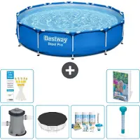 Bestway Steel Pro, ronde opblaasbare zwembad - 366x76 cm - 5-delig, model S226