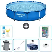 Bestway Steel Pro, ronde opblaasbare zwembad - 366x76 cm - 5-delig, model S305