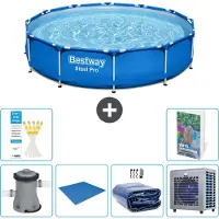 Bestway Steel Pro, ronde opblaasbare zwembad - 366x76 cm - 5-delig, model S278