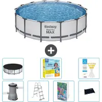 Bestway Steel Pro MAX, ronde opblaasbare zwembad - 427x122 cm - 6-delig, model S582