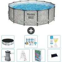 Bestway Steel Pro MAX, ronde opblaasbare zwembad - 427x122 cm - 6-delig, model S632