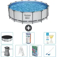 Bestway Steel Pro MAX, ronde opblaasbare zwembad - 488x122 cm - 6-delig, model S549
