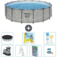 Bestway Steel Pro MAX, ronde opblaasbare zwembad - 488x122 cm - 6-delig, model S529