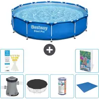 Bestway Steel Pro, ronde opblaasbare zwembad - 366x76 cm - 5-delig, model S341