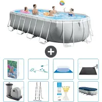 Intex Prism Frame Zwembad, Ovaal - 610x305x122 cm - 7-delig, model S583