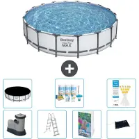 Bestway Steel Pro MAX, ronde opblaasbare zwembad - 549x122 cm - 6-delig, model S632