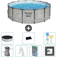 Bestway Steel Pro MAX, ronde opblaasbare zwembad - 427x122 cm - 6-delig, model S543