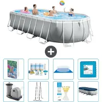 Intex Prism Frame Zwembad, Ovaal - 610x305x122 cm - 7-delig, model S536