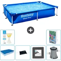 Bestway Steel Pro, rechthoekig zwembad - 221x150x43 cm - 5-delig, model S21