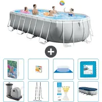 Intex Prism Frame Zwembad, Ovaal - 610x305x122 cm - 7-delig, model S570