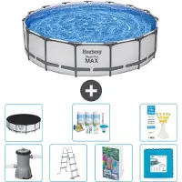 Bestway Steel Pro MAX, ronde opblaasbare zwembad - 457x122 cm - 6-delig, model S536