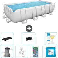 Bestway Power Steel Rechthoekig zwembad - 488x244x122 cm - 6-delig - Model S621