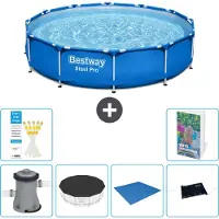Bestway Steel Pro, ronde opblaasbare zwembad - 366x76 cm - 5-delig, model S214