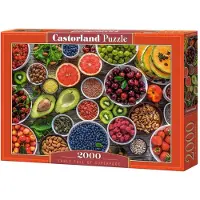 Castorland Table Full of Superfood – Puzzel – 2000 stukjes – Satijnen afwerking – Perfecte pasvorm – Europese kwaliteit