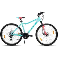 Hiland Mountainbike Dames - 26 Inch - 18 Versnellingen - Lichtgewicht Aluminium Frame - Verende Voorvork - Dubbele Schijfremmen