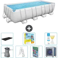 Bestway Power Steel Rechthoekig - 488x244x122 cm - 6-delig S606