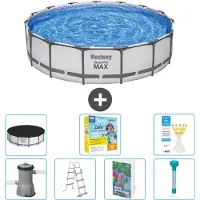 Bestway Steel Pro MAX, ronde opblaasbare zwembad - 457x122 cm - 6-delig, model S532