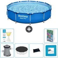 Bestway Steel Pro, ronde opblaasbare zwembad - 366x76 cm - 5-delig, model S273