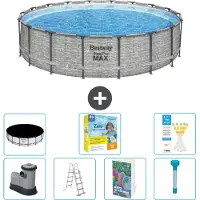 Bestway Steel Pro MAX, ronde opblaasbare zwembad - 549x122 cm - 6-delig, model S532