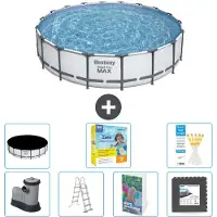Bestway Steel Pro MAX, ronde opblaasbare zwembad - 549x122 cm - 6-delig, model S607