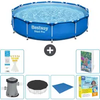Bestway Steel Pro, ronde opblaasbare zwembad - 366x76 cm - 5-delig, model S198
