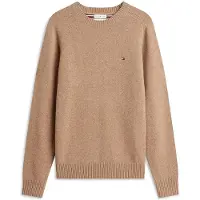 Tommy Hilfiger Lambswool Crew Neck Safari Canvas Heather Maat: M | Sweaters Outlet | Heren | Beige
