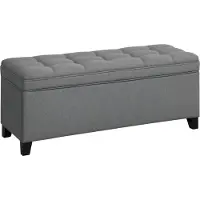 HOMCOM Storage Ottoman-Polyester-120L x 40B x 48H cm-Dunkelgrau