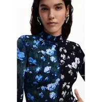 Desigual Shirt blauw / zwart