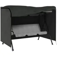 STILVORA Schommelbankhoes - Weerbestendige Bescherming - Polyester - Donkergrijs - Voor Tuinschommel En Tuinmeubels - Met Ritssluiting