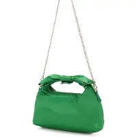 Núnoo Dandy Bow Gerecycled Satijn Groen w. Goud Tas