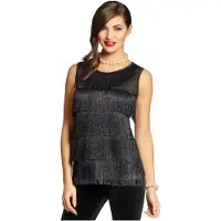 Boland Flapper topje 20's zwart (zwart, L/XL)