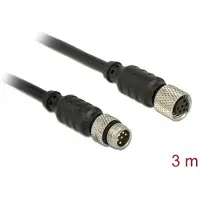 Navilock 62973 seriële kabel Zwart 3 meter M8