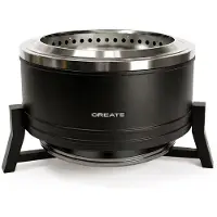 Create - Rookloze pellet vuurkorf voor buiten van 12 kW - Zwart - FIRE PIT ROUND