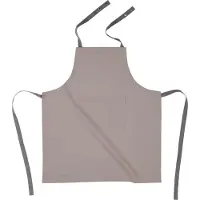 Tiseco Schort solid 74x85 op haak, SET/2, taupe