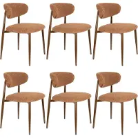 Housecraft living Noor Eetkamerstoelen Terracotta - Set van 6
